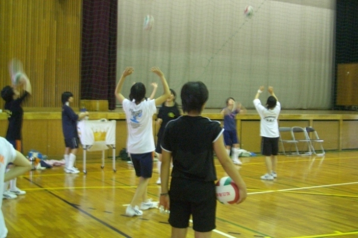女子バレー部練習風景