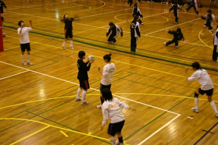 女子バレー部練習風景