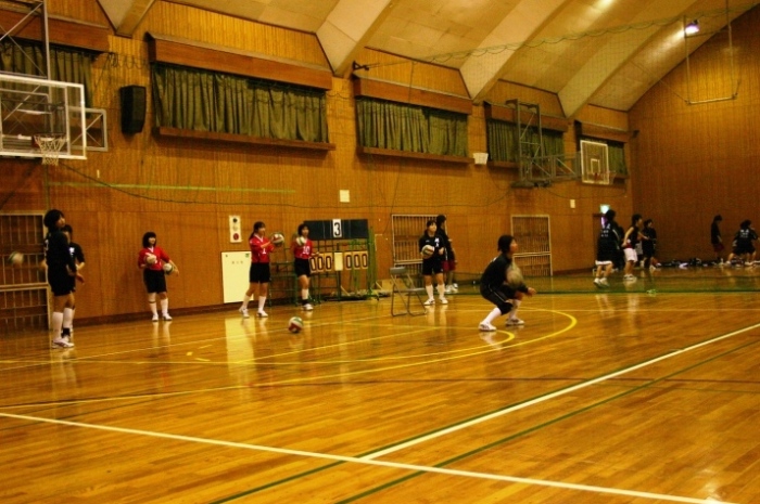 女子バレー部練習風景