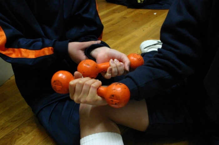 女子バレー部練習風景