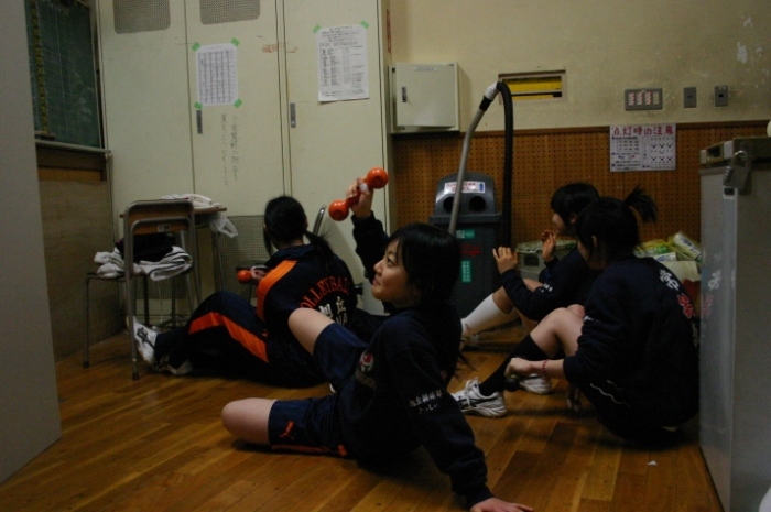 女子バレー部練習風景