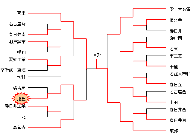 平成20年度　高校総体　名北支部予選（男子）
