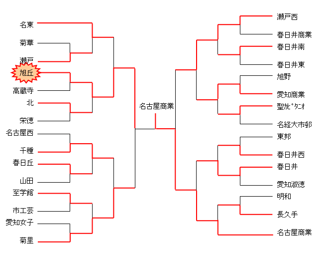 平成20年度　東海高校選抜大会　名北支部予選（女子）