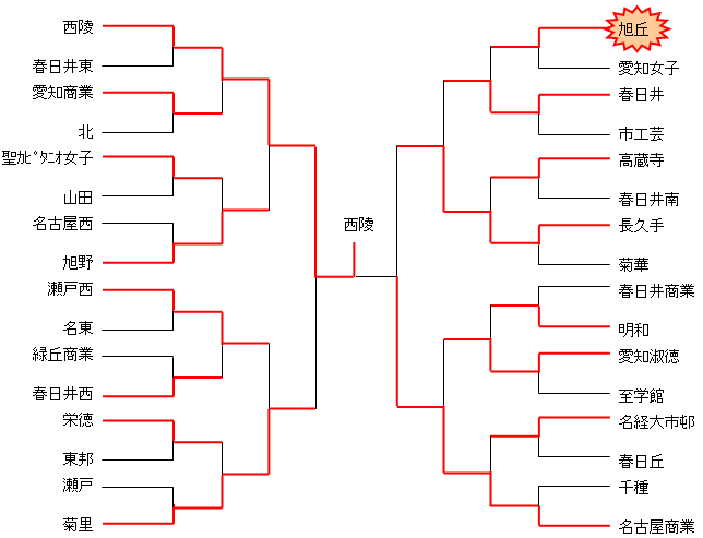 平成20年度　新人大会　名北支部予選（女子）